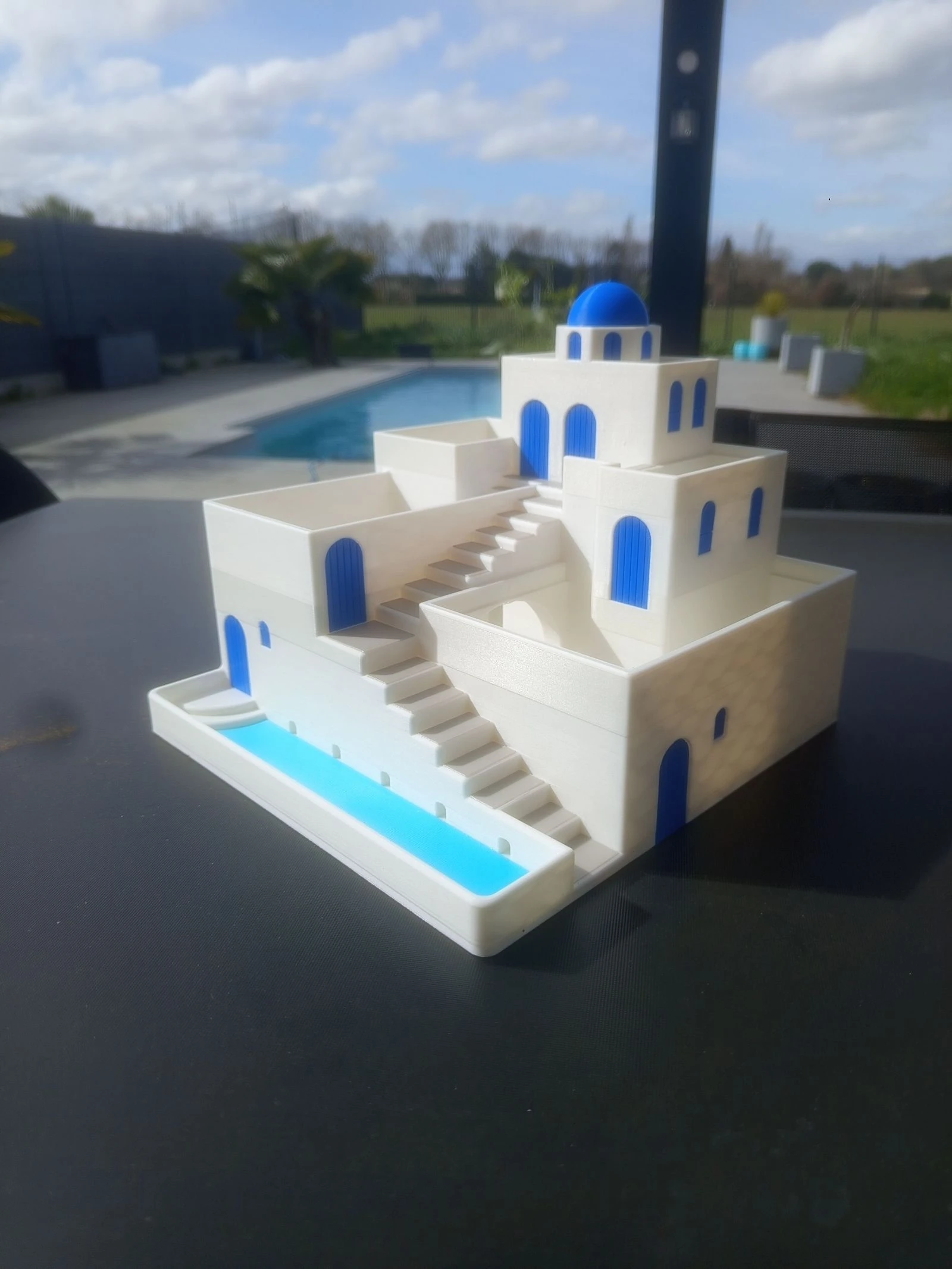 Jardinière 24 cm Grecia persianas azules Santorini 💙 – photo 9